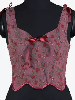 Vintage Clothing Vintage Corset Vintage Women's Clothing Ecru White Lace up Corset Adult's Printed Women's Retro