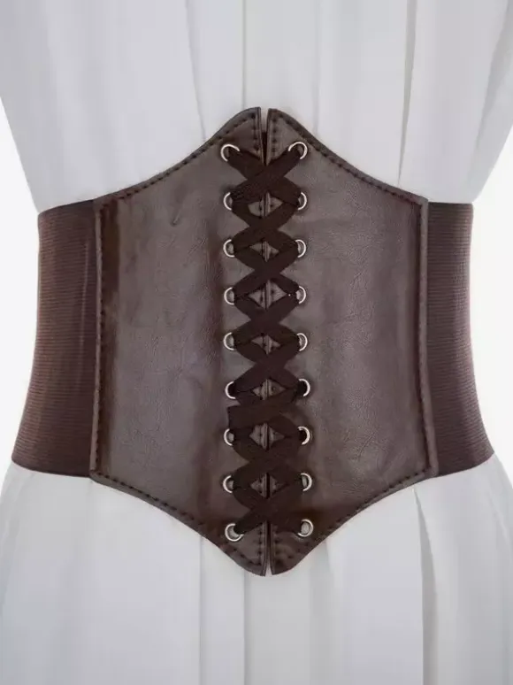 Vintage Corset Vintage Women's Clothing Lace Up Microfiber