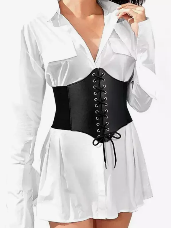 Vintage Corset Vintage Women's Clothing Lace Up Microfiber