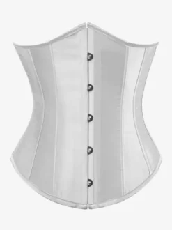Vintage Solid Color Long Line Body Shaper Back Lace Up Corset