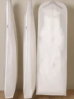 Wedding Dress Dust Cover Widened Double-sided White Non-woven Thickened Long Tail Dress Bag