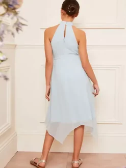 Wedding Flower Girl Dresses Special Occasion Dresses Baby Blue Sleeveless Sequins