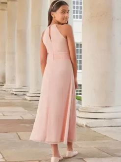 Wedding Flower Girl Dresses Special Occasion Dresses Pink Sleeveless Ruffles