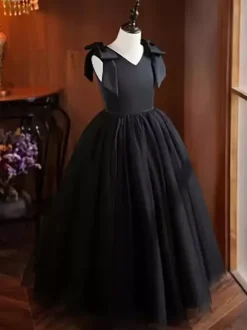 Wedding Flower Girl Dresses Special Occasion Dresses Emeralds Long Sleeves Pearls