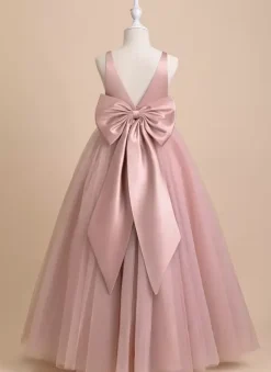 Wedding Flower Girl Dresses Special Occasion Dresses Ivory Sleeveless Sash