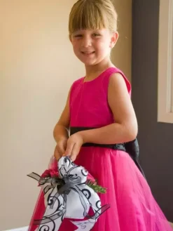Wedding Flower Girl Dresses Special Occasion Dresses Peach Sleeveless Bows