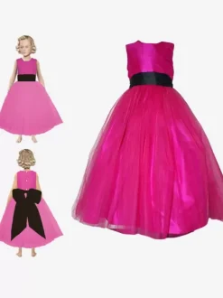Wedding Flower Girl Dresses Special Occasion Dresses Peach Sleeveless Bows