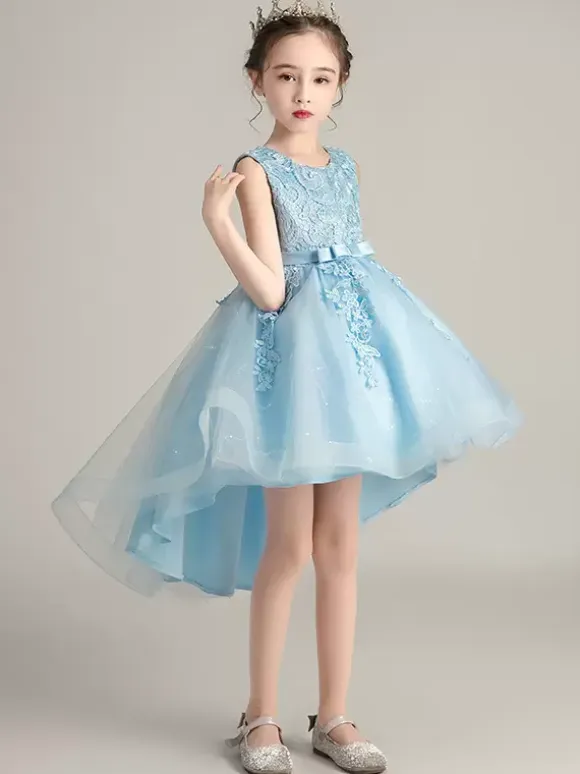 Wedding Flower Girl Dresses Special Occasion Dresses Soft Pink Sleeveless Lace