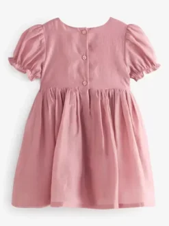 Wedding Flower Girl Dresses Special Occasion Dresses Soft Pink Short Sleeves Flowers