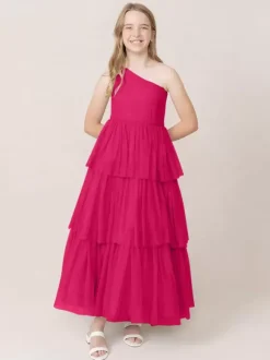 Wedding Party Dresses Beautiful Kids Social Party Dress Wedding Wedding Flower Girl Dress Flower Girl Dresses Sleeveless Tiered Light Gray