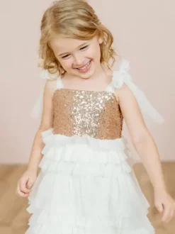 Wedding Party Dresses Princess Kids Social Party Dress Wedding Wedding Flower Girl Dress Flower Girl Dresses Sleeveless Tiered Bows Pink