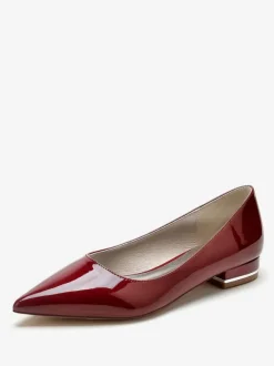 Wedding Shoes Mother Of Bride Shoes Patent PU Upper Pointed Toe 1