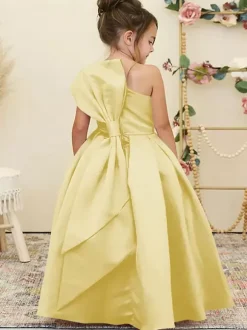 Wedding Flower Girl Dresses Special Occasion Dresses Daffodil Sleeveless Bows
