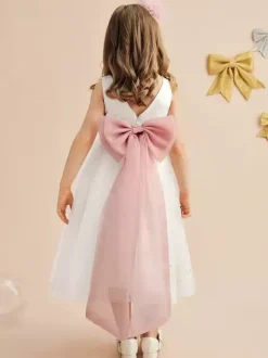 Wedding Flower Girl Dresses Special Occasion Dresses Ivory Sleeveless Sash