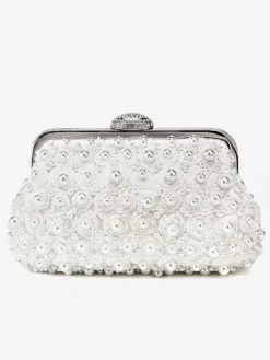 Wedding Handbags Wedding Accessories Bridal Purse Flowers Pleated