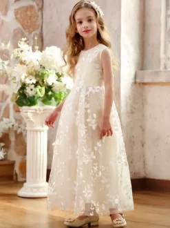 Wedding Party Dresses Cheap Flower Girl Dresses Kids Social Party Dress Wedding Wedding Flower Girl Dress Flower Girl Dresses Sleeveless