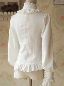 White Lolita Blouse Fragrant Series Infanta Chic Chiffon Shirt For Women