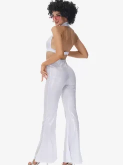 White 90's Retro Tudor Dress Costumes Women's Retro Hip Pop Costume Outfits