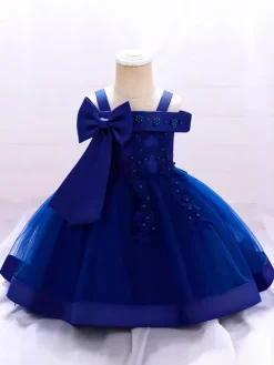 White Flower Girl Dresses Soft Pink Tulle Sleeveless Square Neck Flower Girl Dresses