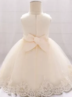 White Flower Girl Dresses Special Occasion Dresses White Lace Sleeveless Jewel Neck Flower Girl Dresses