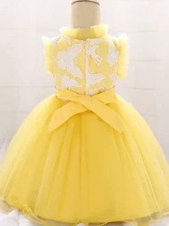 White Flower Girl Dresses Special Occasion Dresses Blue Lace Sleeveless Jewel Neck Flower Girl Dresses