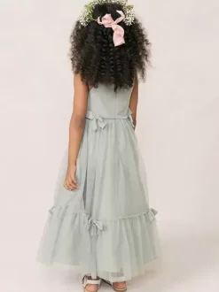 White Flower Girl Dresses Soft Pink Organza Sleeveless Jewel Neck Flower Girl Dresses