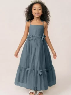 White Flower Girl Dresses Soft Pink Organza Sleeveless Jewel Neck Flower Girl Dresses