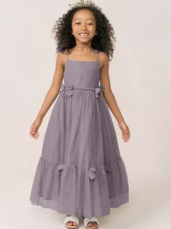 White Flower Girl Dresses Soft Pink Organza Sleeveless Jewel Neck Flower Girl Dresses