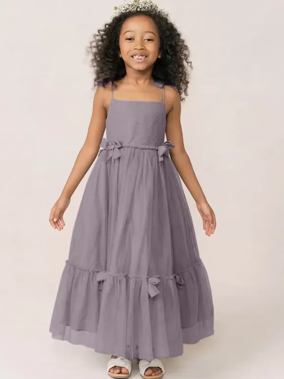 White Flower Girl Dresses Soft Pink Organza Sleeveless Jewel Neck Flower Girl Dresses