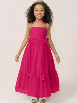 White Flower Girl Dresses Soft Pink Organza Sleeveless Jewel Neck Flower Girl Dresses