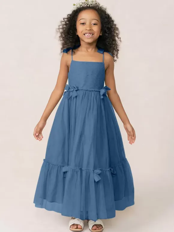 White Flower Girl Dresses Soft Pink Organza Sleeveless Jewel Neck Flower Girl Dresses