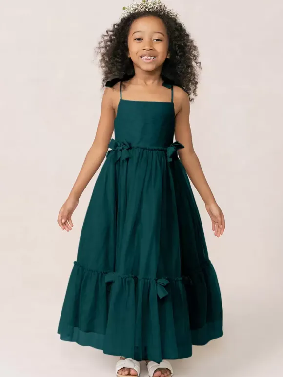 White Flower Girl Dresses Soft Pink Organza Sleeveless Jewel Neck Flower Girl Dresses