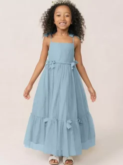 White Flower Girl Dresses Soft Pink Organza Sleeveless Jewel Neck Flower Girl Dresses