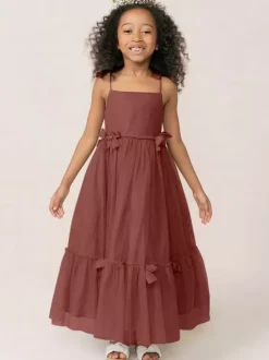 White Flower Girl Dresses Soft Pink Organza Sleeveless Jewel Neck Flower Girl Dresses