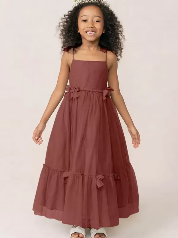 White Flower Girl Dresses Soft Pink Organza Sleeveless Jewel Neck Flower Girl Dresses