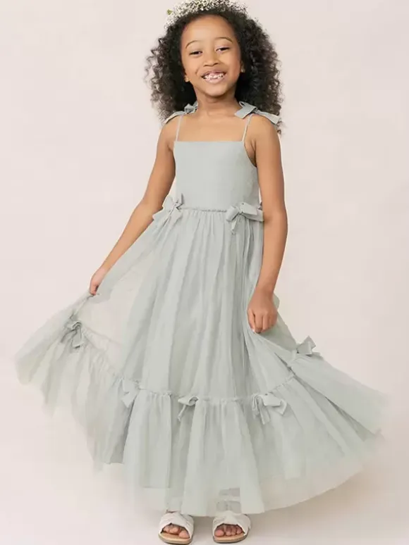 White Flower Girl Dresses Soft Pink Organza Sleeveless Jewel Neck Flower Girl Dresses