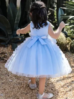 White Flower Girl Dresses Special Occasion Dresses Pink Lace Sleeveless Jewel Neck Flower Girl Dresses