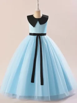 White Flower Girl Dresses Special Occasion Dresses White Tulle Sleeveless Jewel Neck Flower Girl Dresses