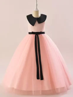 White Flower Girl Dresses Special Occasion Dresses White Tulle Sleeveless Jewel Neck Flower Girl Dresses