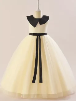 White Flower Girl Dresses Special Occasion Dresses White Tulle Sleeveless Jewel Neck Flower Girl Dresses