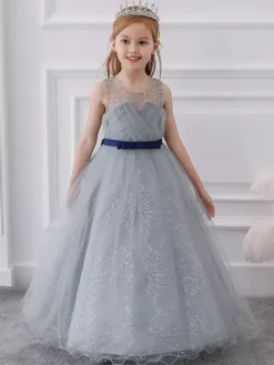 White Flower Girl Dresses Special Occasion Dresses Red Lace Sleeveless Jewel Neck Flower Girl Dresses