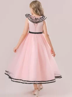 White Flower Girl Dresses Special Occasion Dresses White Tulle Sleeveless Jewel Neck Flower Girl Dresses