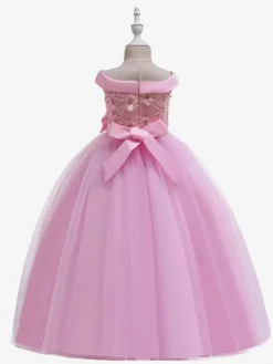 White Flower Girl Dresses Special Occasion Dresses White Tulle Sleeveless Bateau Neck Flower Girl Dresses