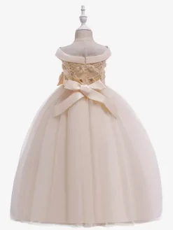 White Flower Girl Dresses Special Occasion Dresses White Tulle Sleeveless Bateau Neck Flower Girl Dresses