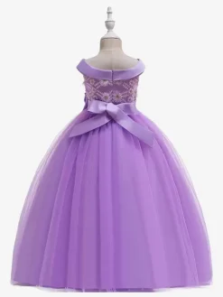 White Flower Girl Dresses Special Occasion Dresses White Tulle Sleeveless Bateau Neck Flower Girl Dresses