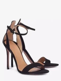White High Heel Sandals Open Toe Stiletto Heel Prom Shoes