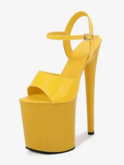 White Pole Dance Shoes Sexy Platform High Heel Sandals
