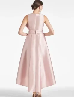 With Cocktail Dress Beautiful A-Line Tea-Length V-Neck Bows Satin Fabric