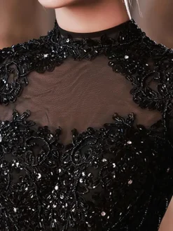 With Cocktail Dress Beautiful A-Line Floor-Length Jewel Neck