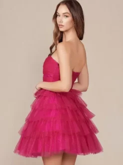 With Homecoming Dress Short Short Designed Neckline Cut Out Tulle